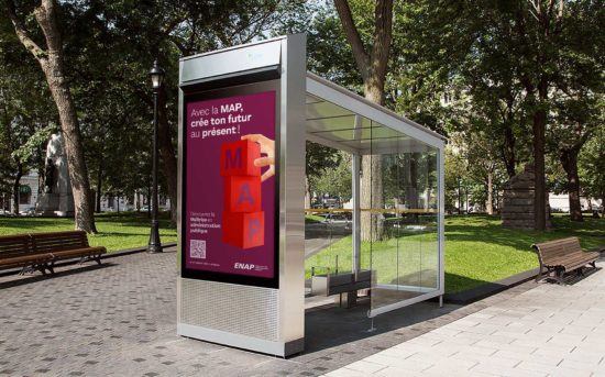 ENAP - Affiche publicitaire abribus