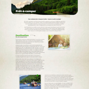 Prêt à camper SEPAQ